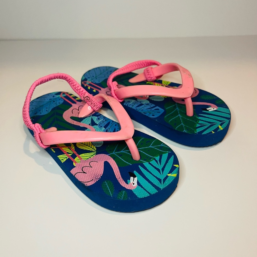 Kids Pink Flamingo Sandals